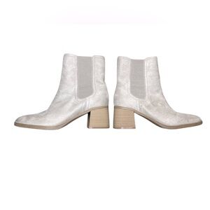 Nine‎ West Tan Suede Chunky Heel Booties - Size 9.5